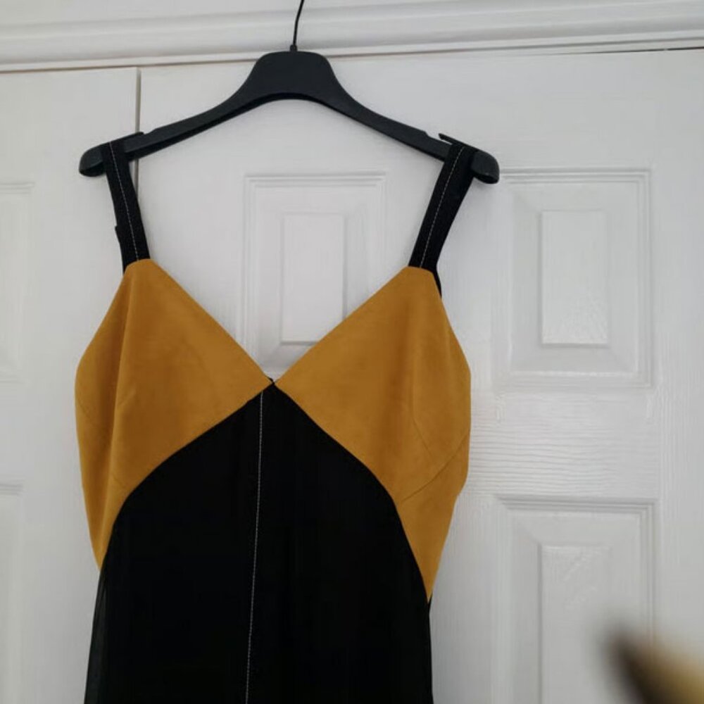 Proenza Schouler Black and Gold Maxi Dress